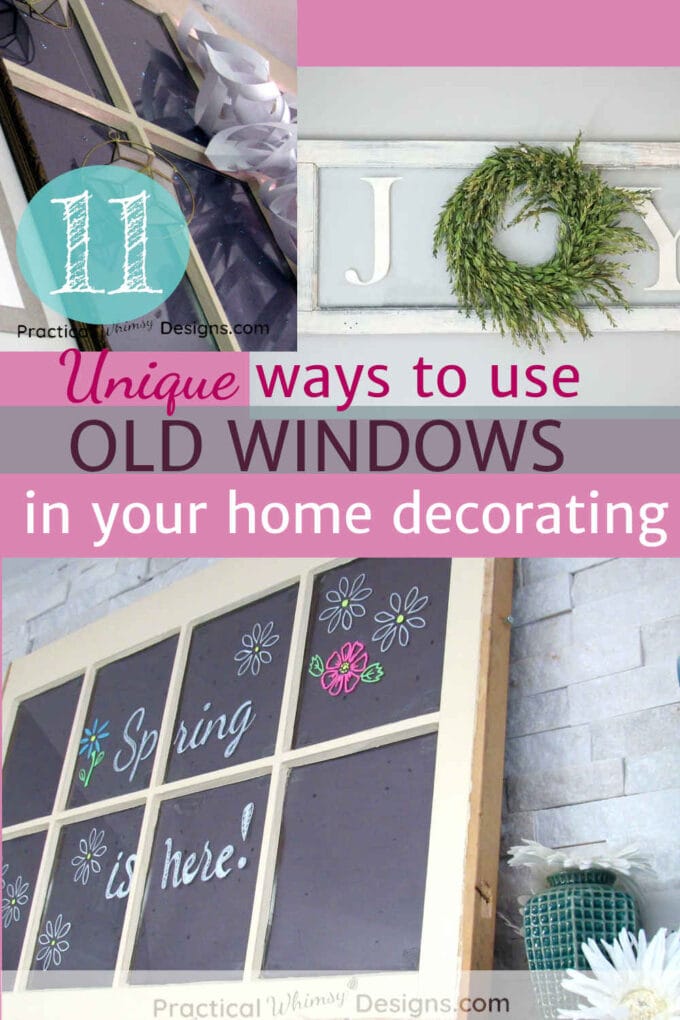 11 ways to use old windows in your home decorating