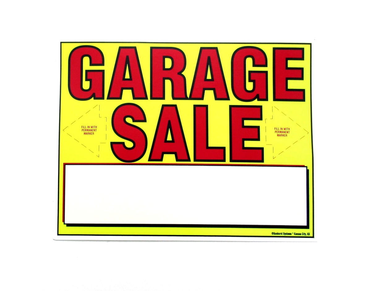 Garage sale sign