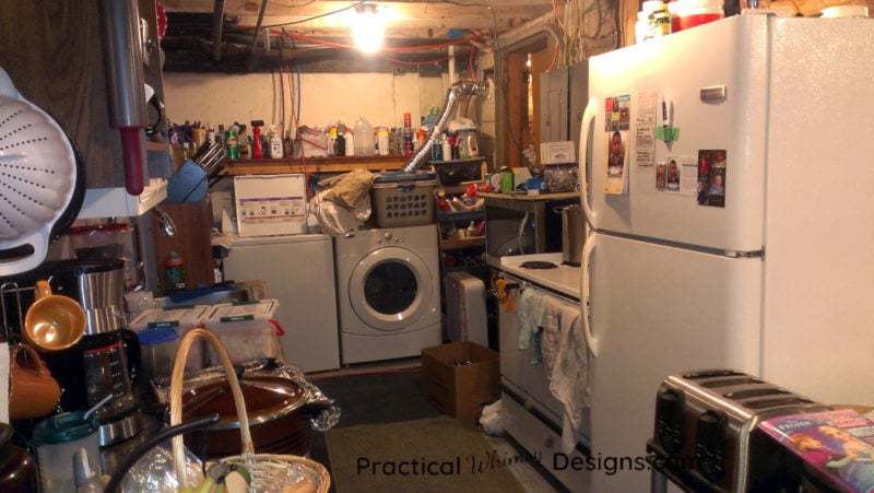 Temporary basement kitchen while upstairs is remodeled