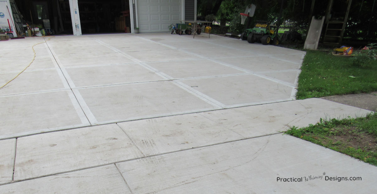 New driveway concrete