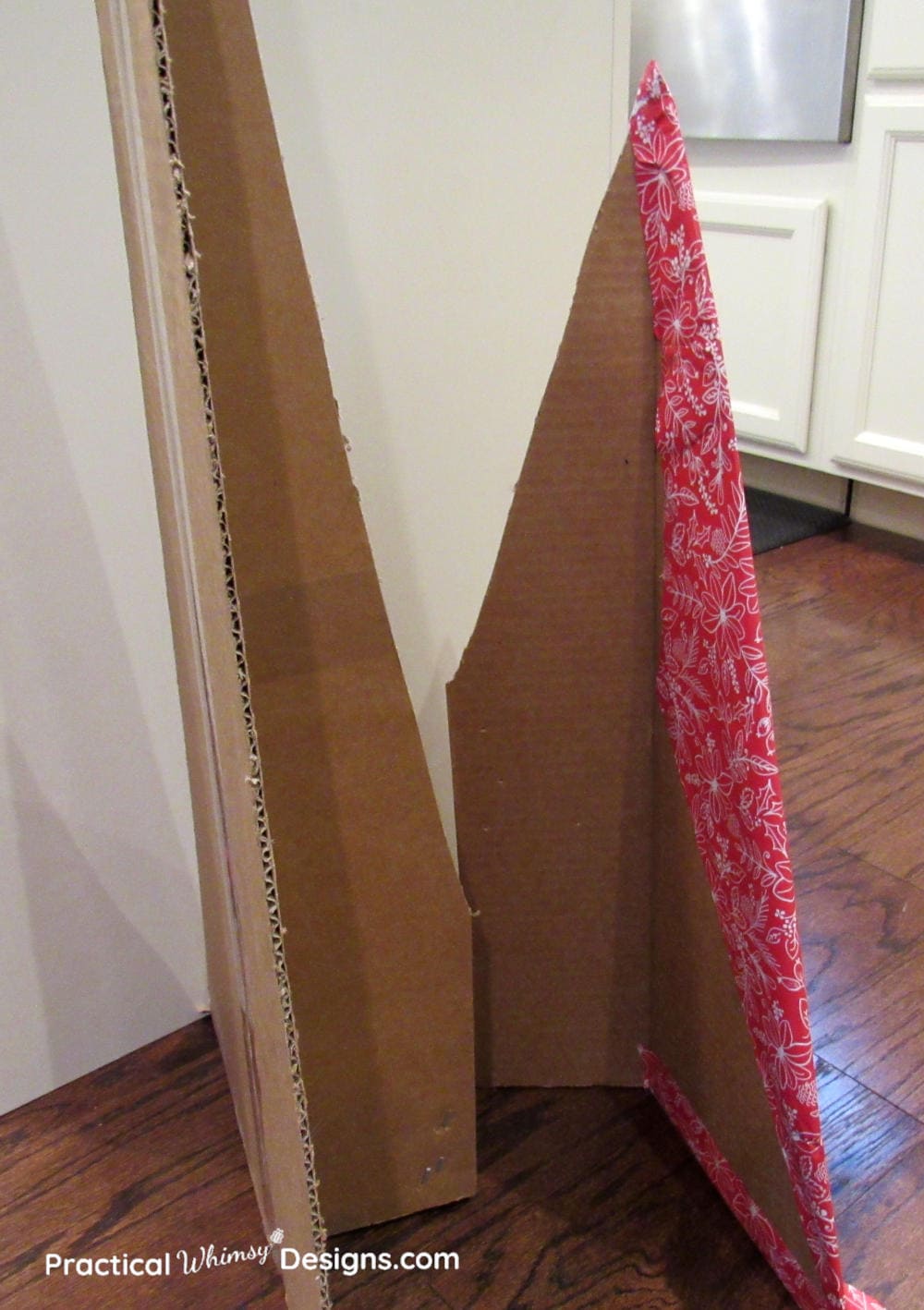 Cardboard Christmas Tree standing up