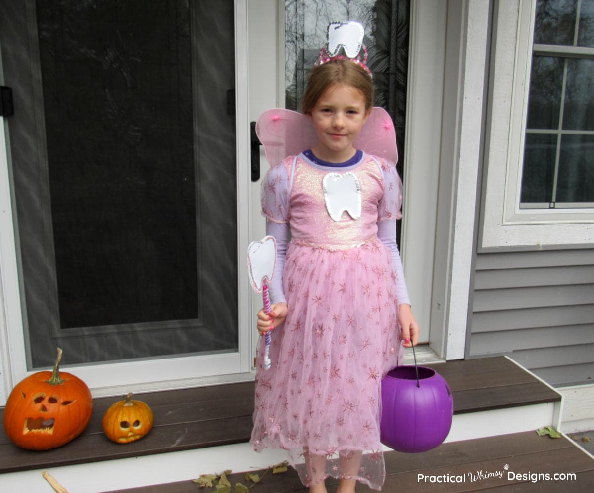 Tooth fairy costume with pumpkins