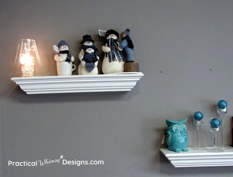 Snowmen, owl, and winter decorations