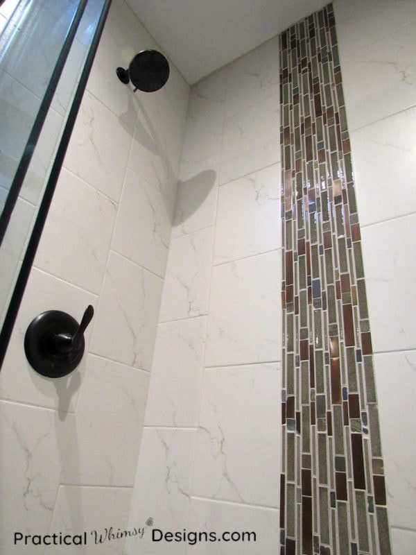 Tiled shower