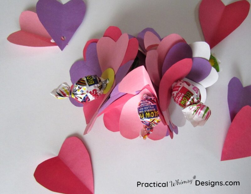 Valentines card flowers