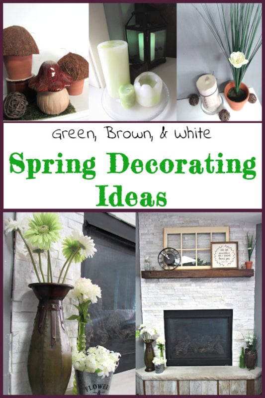 Green, White, and Brown Spring Decorating Ideas