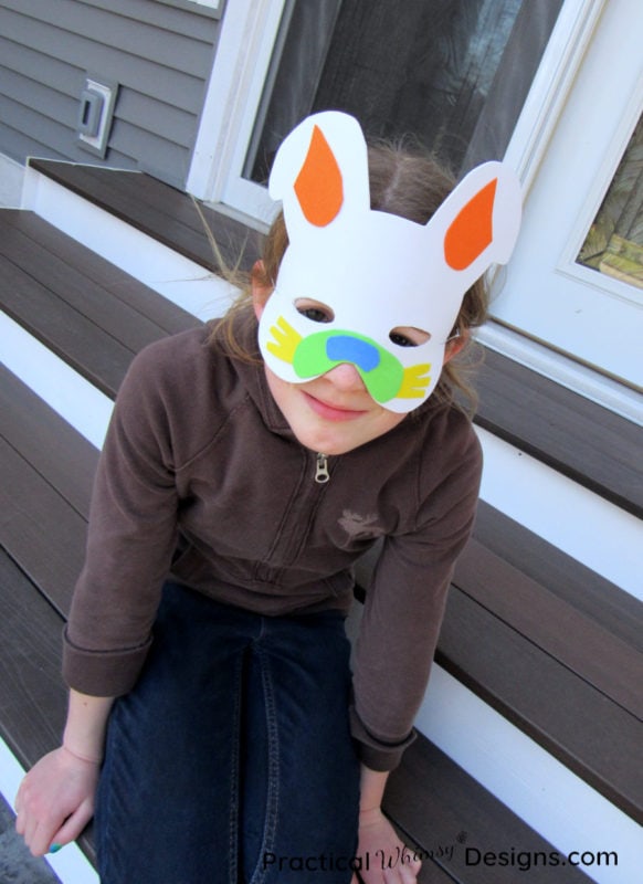 Easy foam bunny mask craft