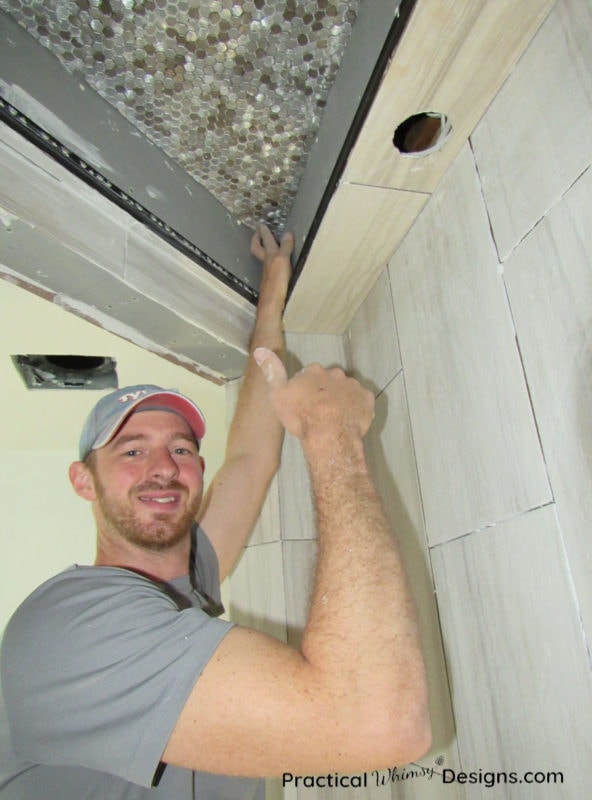 Installing tile in Master Bathroom ORC week 4