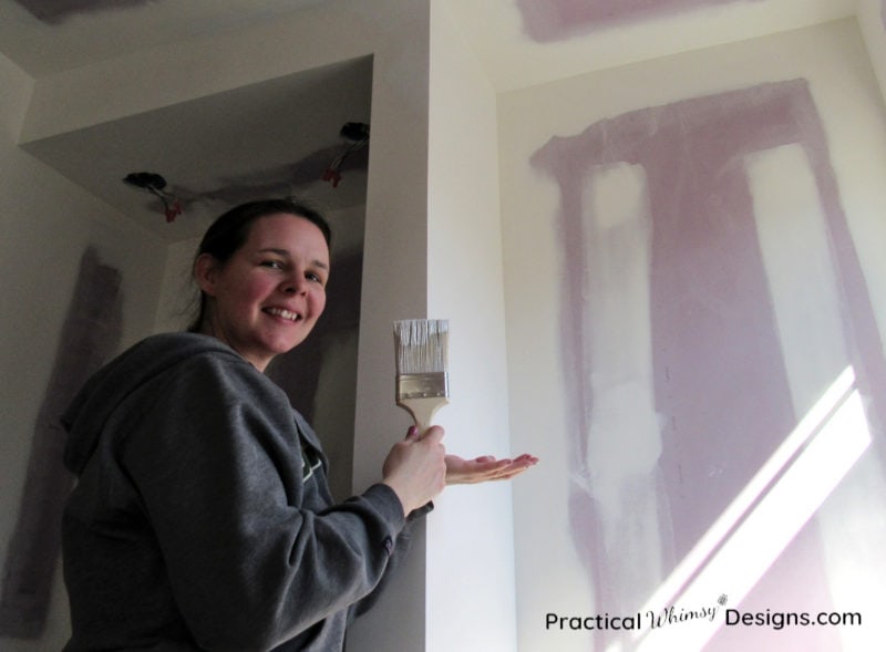 Priming master bathroom walls