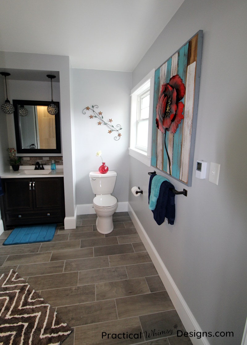 Master Bathroom Reveal Sink and Toilet