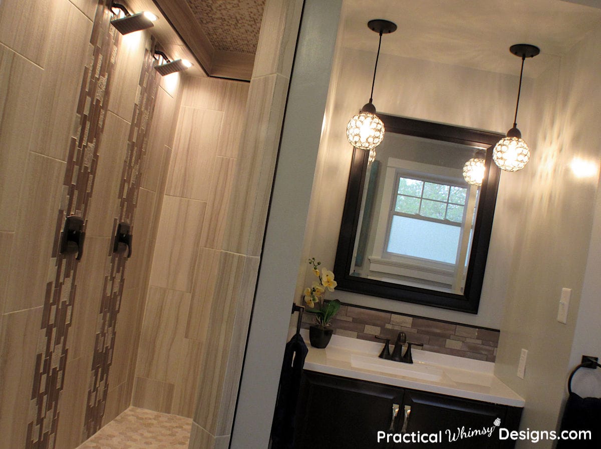 Master Bathroom Reveal tile Shower