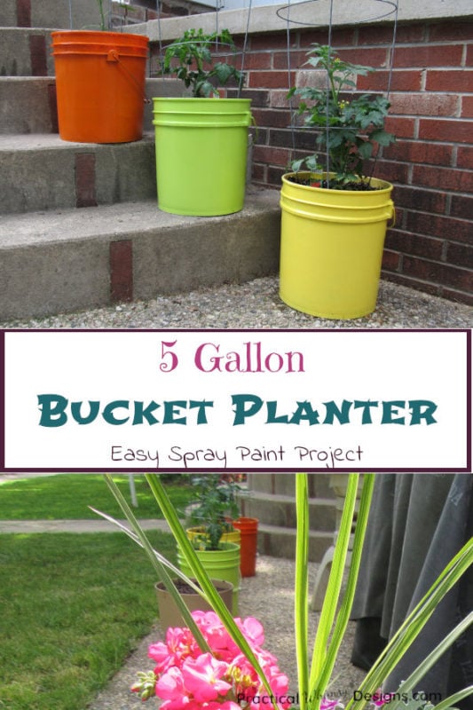 5 Gallon Bucket Planter Easy Spray Paint Project