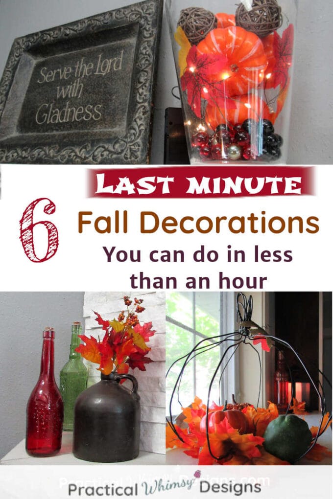 Last Minute Fall decorations