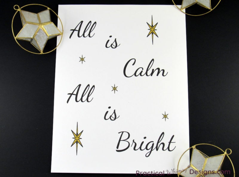 All is Calm Free Printable