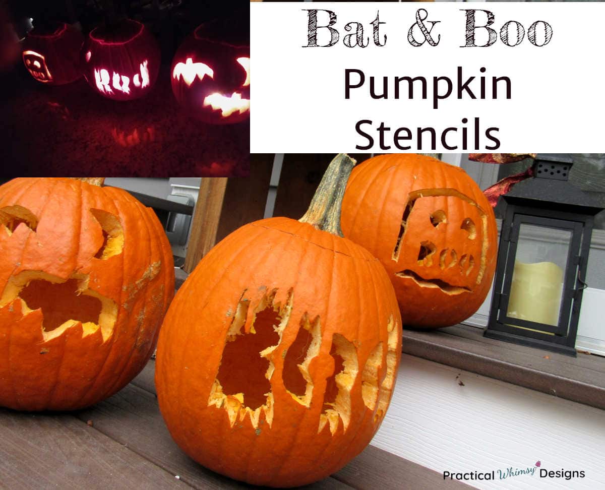 Bat And Boo Pumpkin Stencils Practical Whimsy Designs bat-and-boo-pumpkin-stencils-practical-whimsy-designs