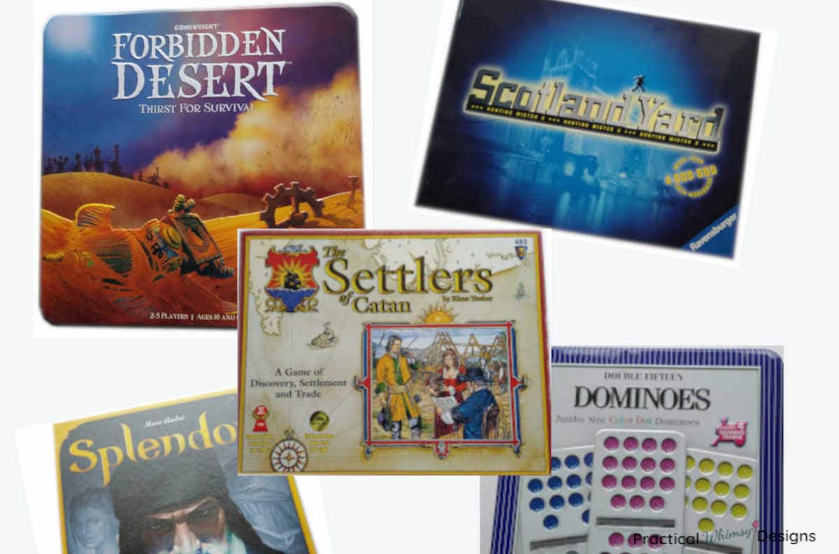 Box covers of the best board games.