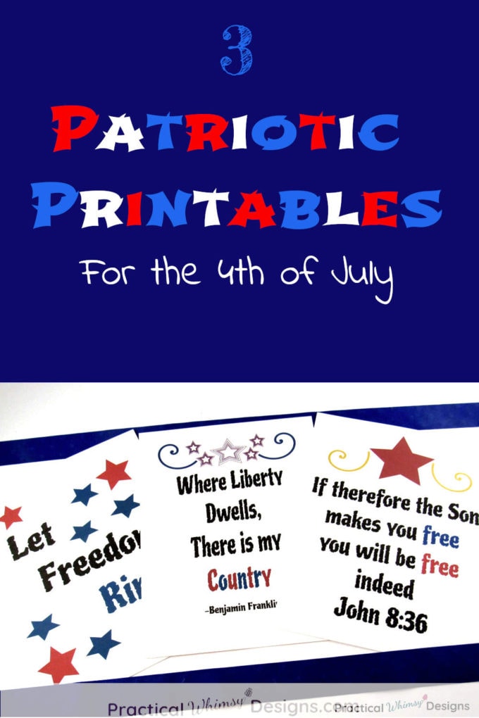 3 Patriotic Printables for the 4th of July