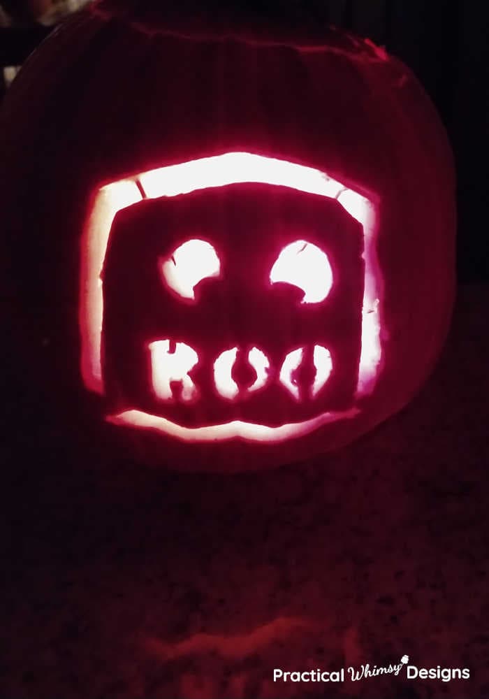 Boo ghost lit pumpkin jack o lantern