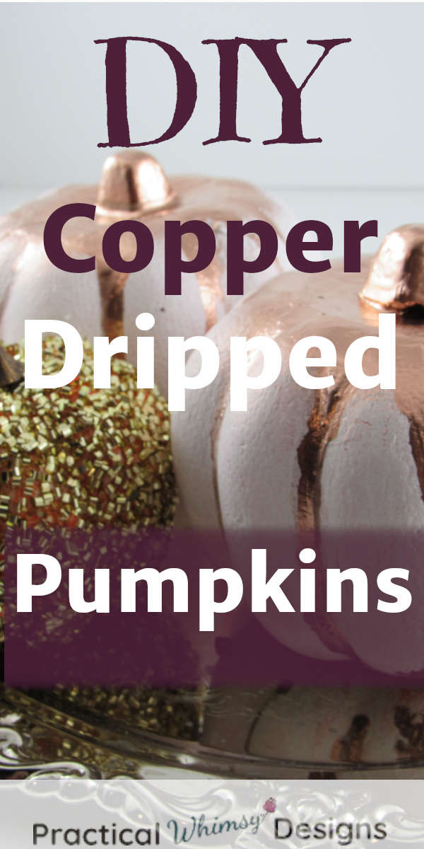 Copper Dripped Pumpkin decor