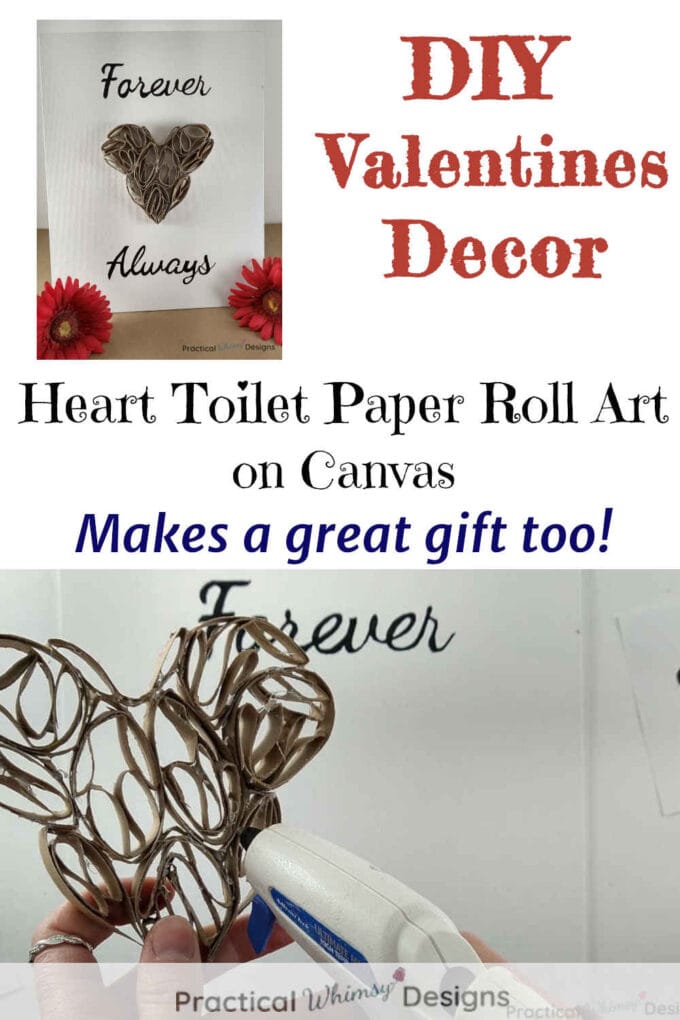 Heart Toilet Paper Roll Art Valentines Decor