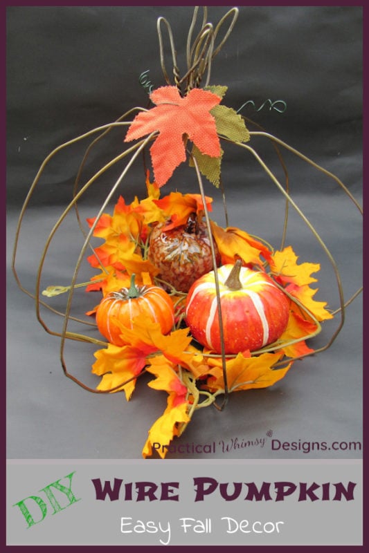 DIY Wire Pumpkin Easy Fall Decor