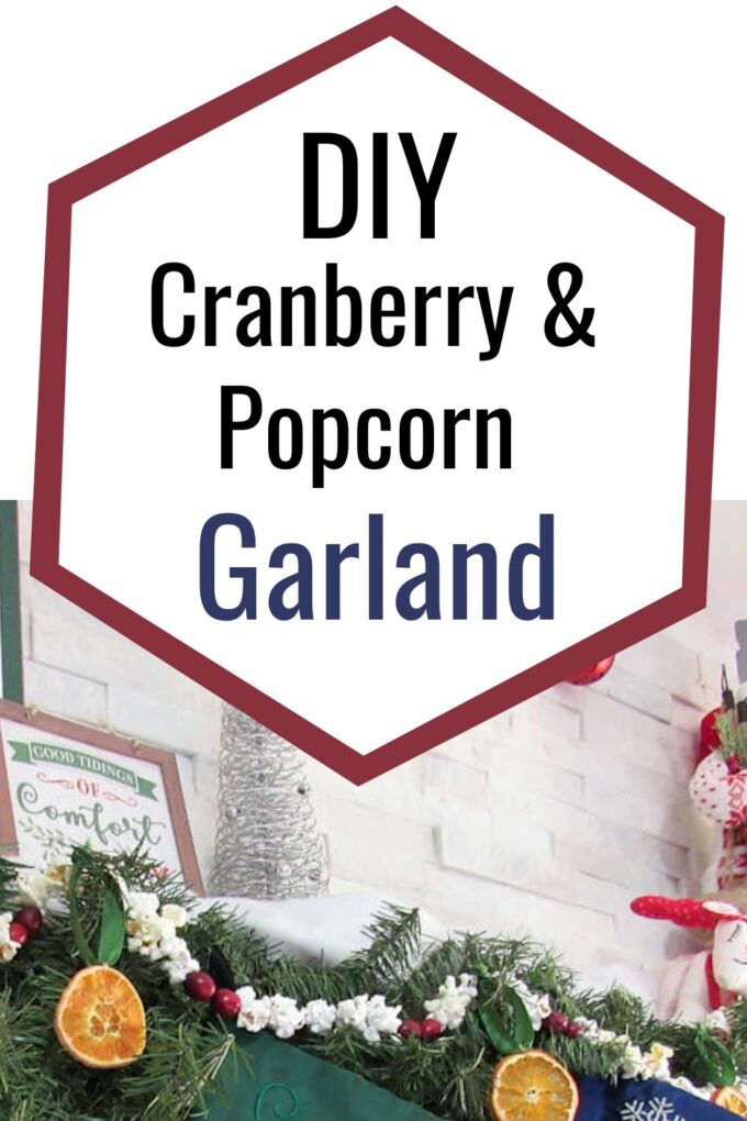 DIY cranberry and popcorn garland.