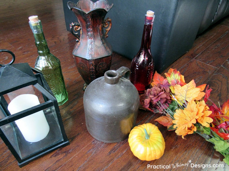 Decorations laying on the floor