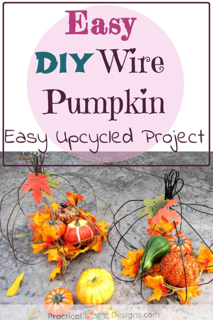 Easy DIY wire pumpkins