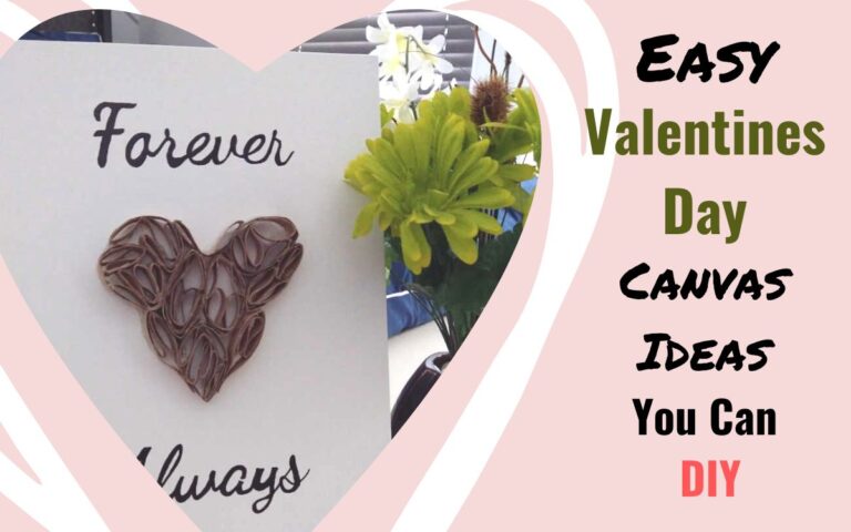 Brown 3D paper heart on dresser as one of the Canvas Valentines Day ideas.