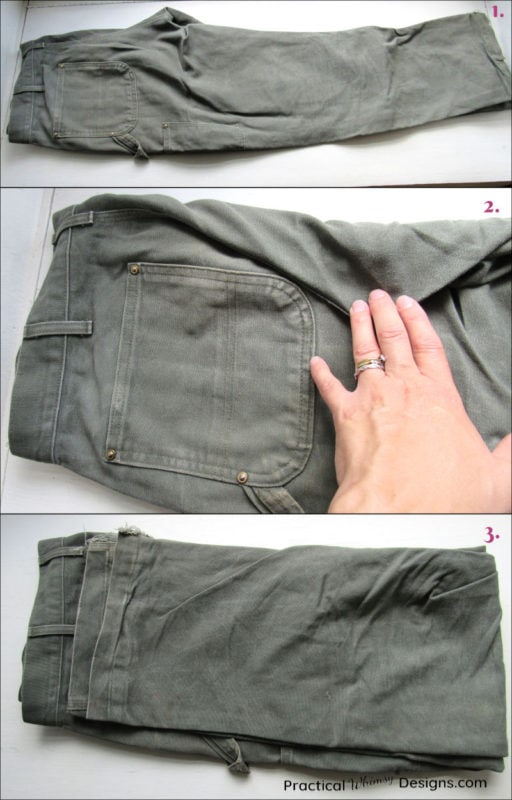 Steps for folding pants