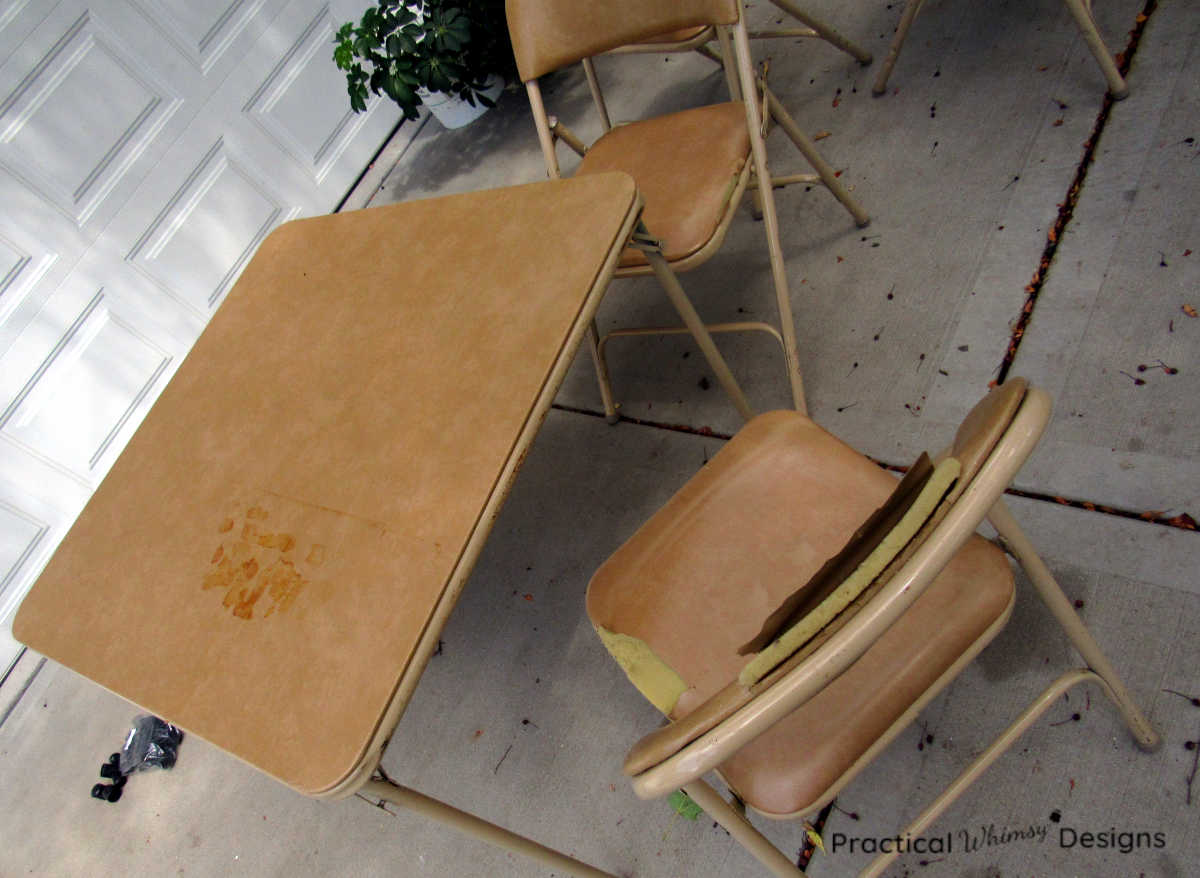 How to Refinish a Folding Table Practical Whimsy Designs