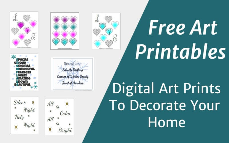 Digital art printables to decorate your home