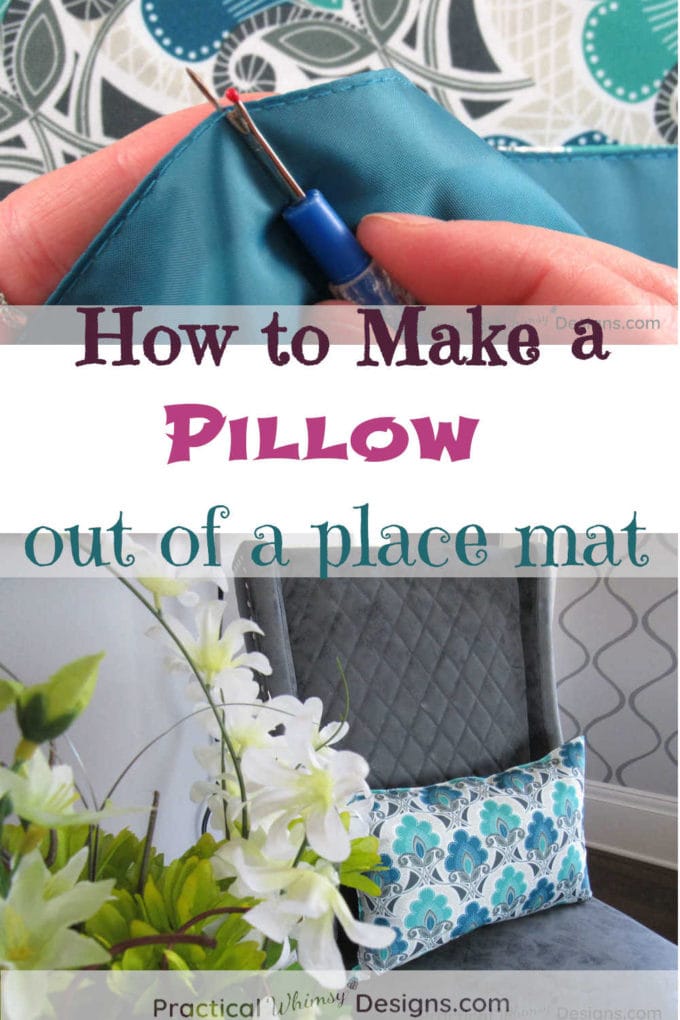 How to make a pillow out of a placemat