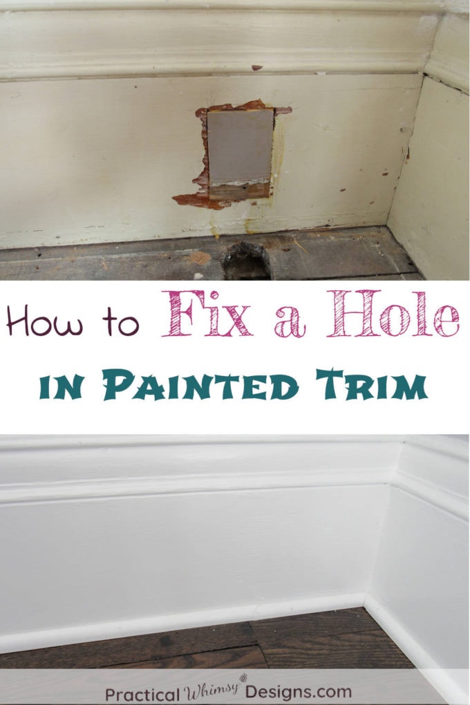 How to fix a hole in painted trim