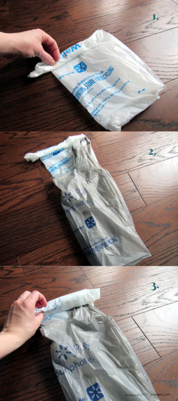 How to fold plastic bags into rolls