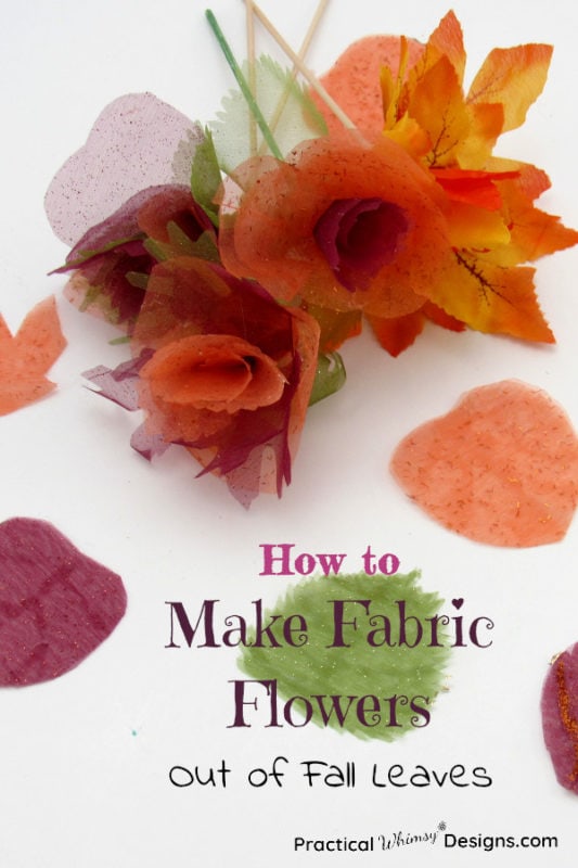 How to Make Fabric Flowers out of Fall Leaves
