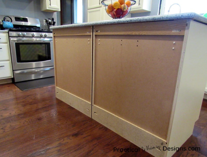 Simple Cheap Kitchen Island Back Panel Practical Whimsy Designs