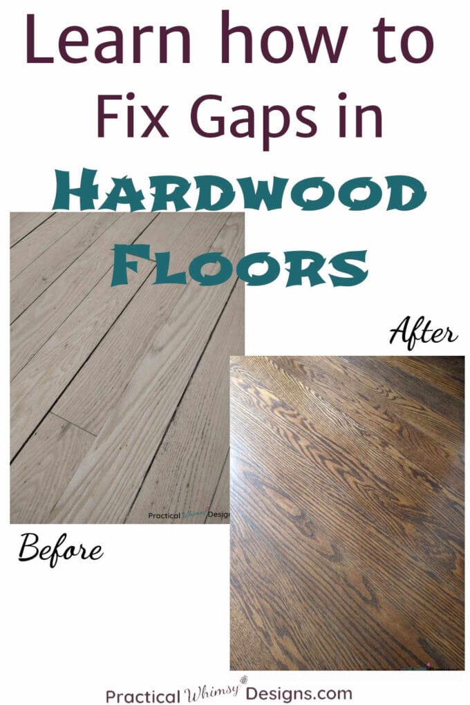 Learn how to fix gaps in hardwood flooring before and after.