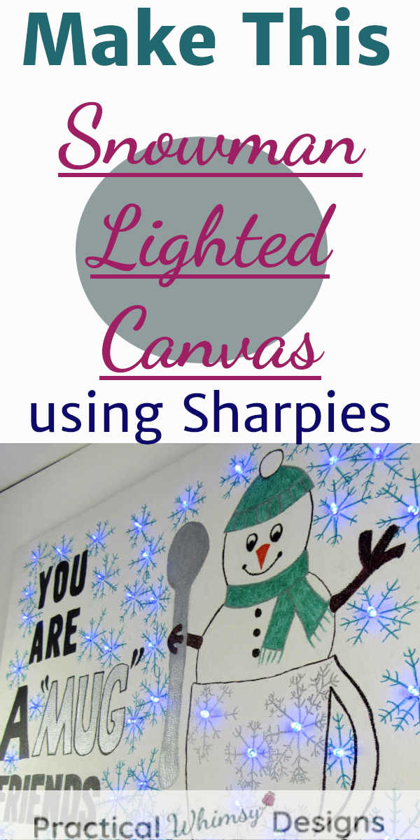 Snowman Lighted Canvas