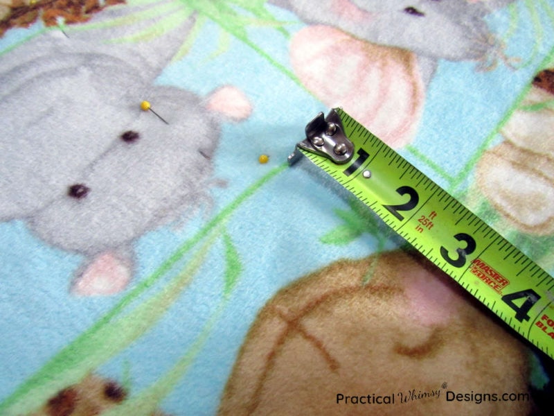 Measuring and pinning around the blanket