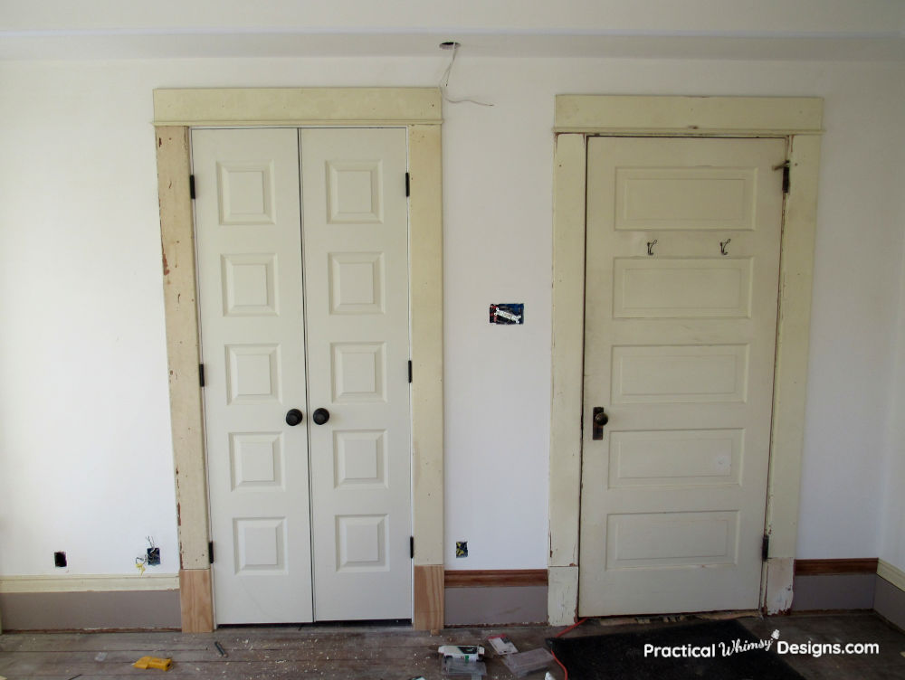 New closet doors in master bedroom.