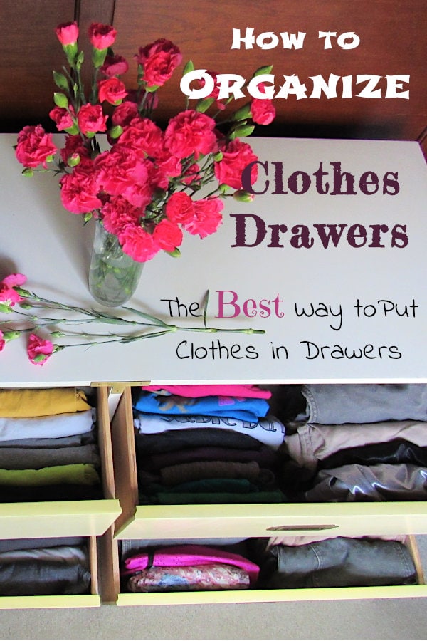 How to organize clothes drawers