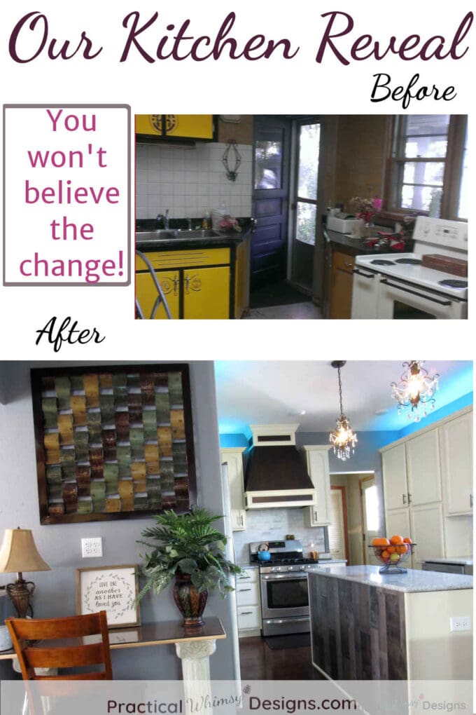 Before and after pictures of our kitchen remodel
