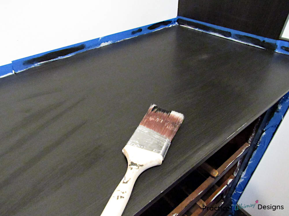 How to Paint Furniture with a Paint Brush without Leaving Brush Marks Practical Whimsy Designs