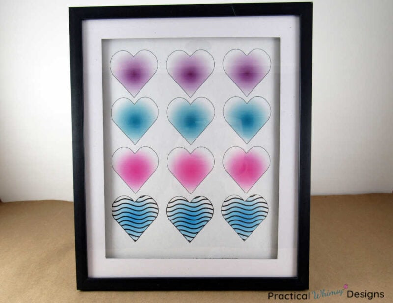 Purple, Blue, and Pink Heart Printable