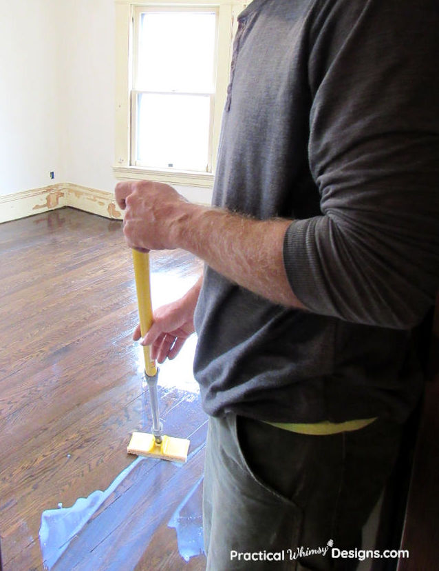 Sealing the hardwood floor