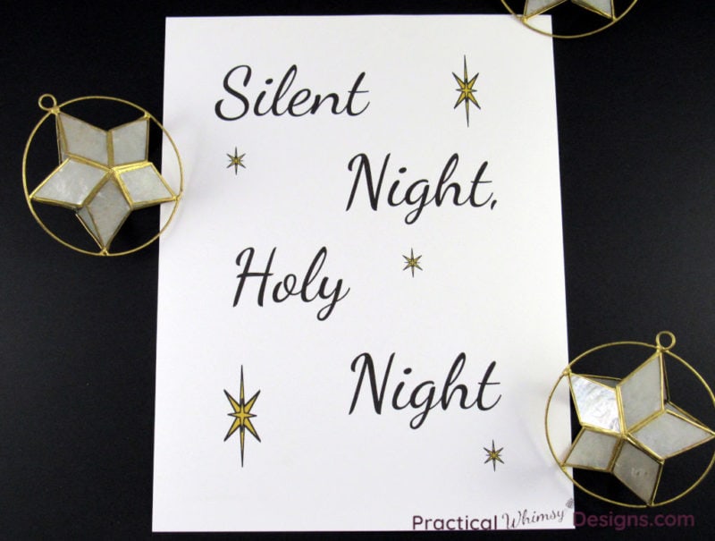 Silent Night Free Printable