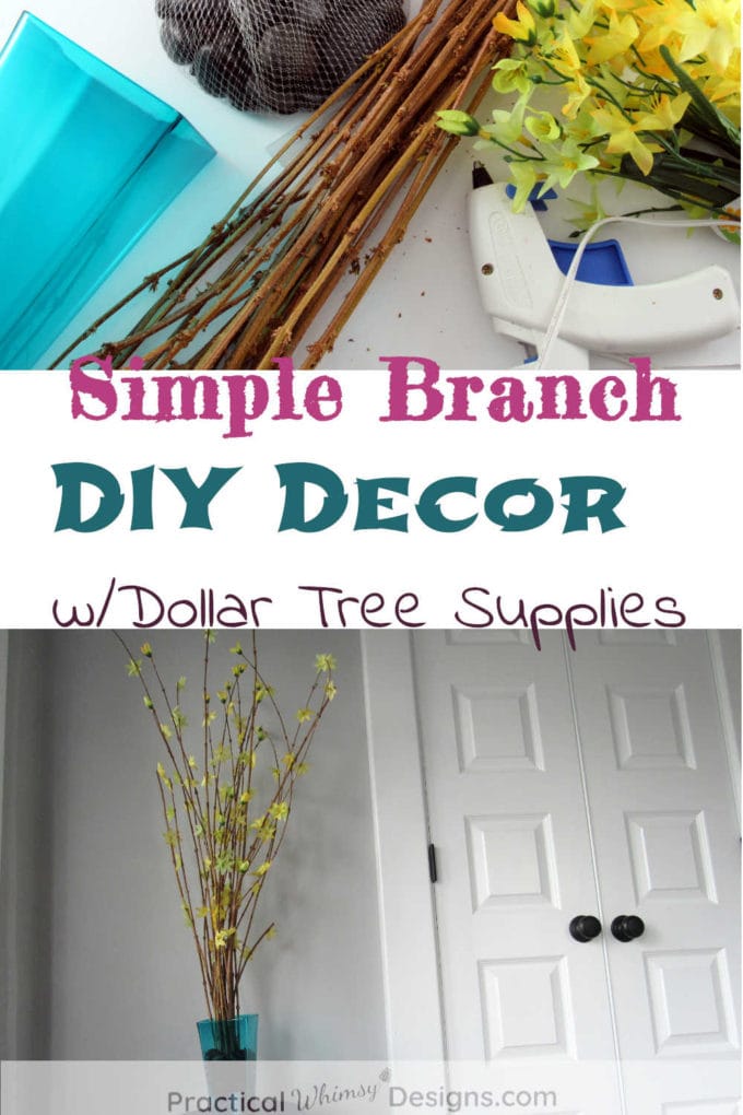 Simple Branch DIY Decor with Dollar Tree Supplies