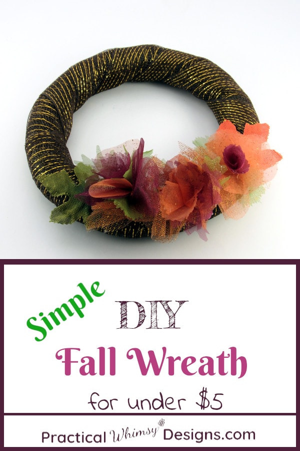 Simple DIY Fall Wreath for under $5