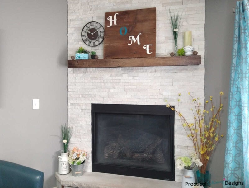 Spring decor ideas on mantel 2021